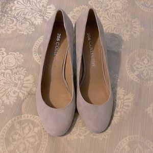 206 Collective gray suede heels size 8